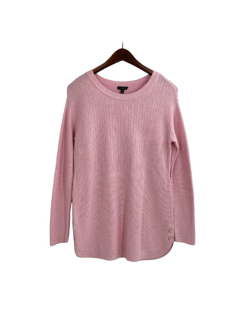 Talbots XS Womens Knit Sweater Tunic Long Sleeve Soft Pink Sweater Feminine